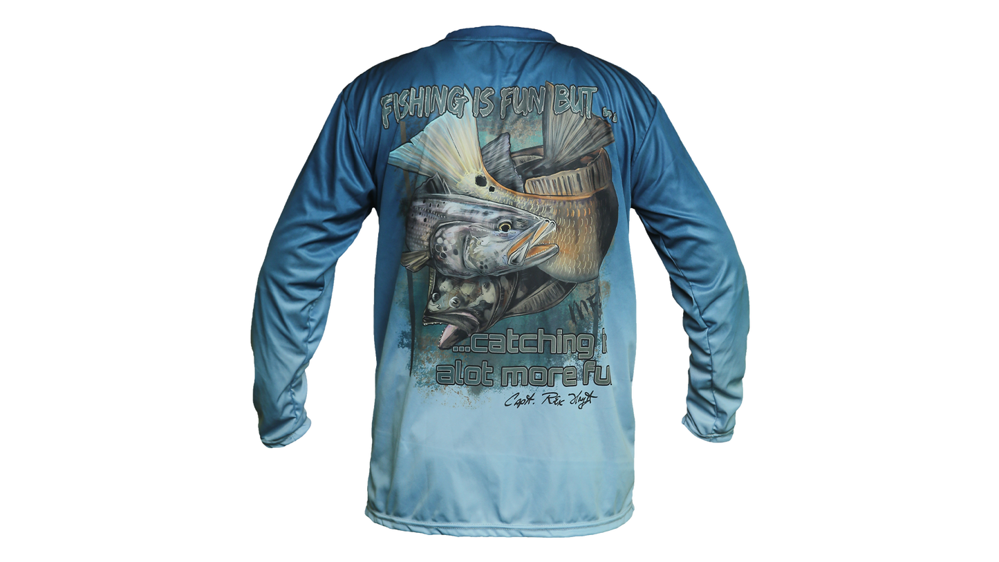 MFA Blue Fade "Fishing Is Fun" Rex Hoyt Signature Edition