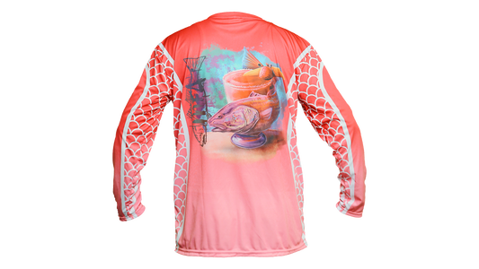 MFA Pink Fish Scale Sleeve Redfish Margarita