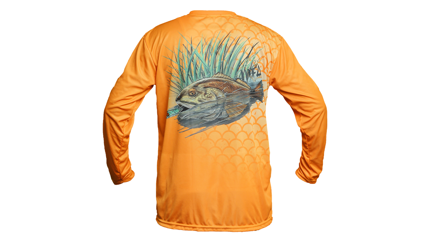 MFA Orange Fish Scale Fade Redfish Pursuit