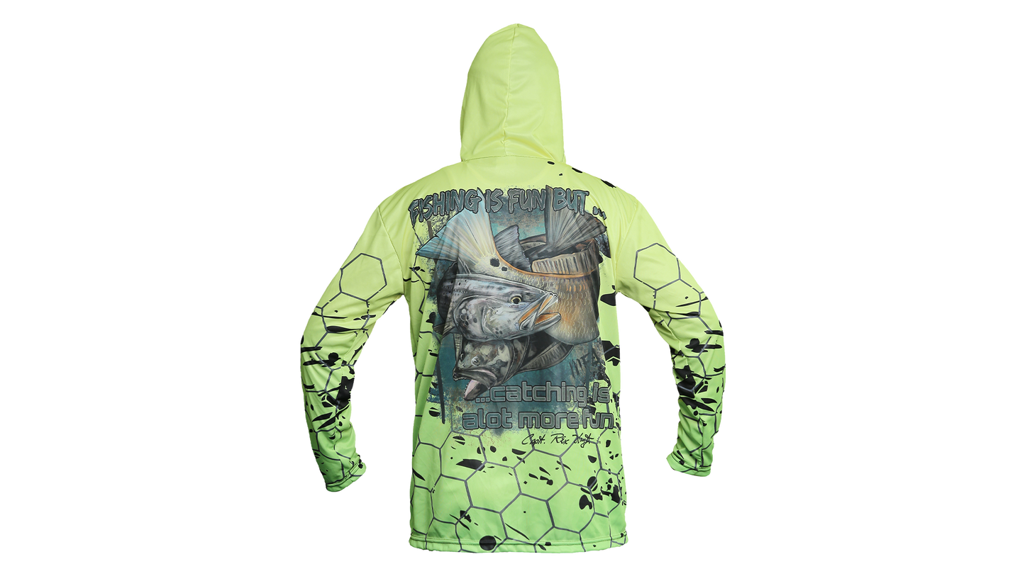 MFA Yellow Green "Fishing Is Fun" Rex Hoyt Signature Edition