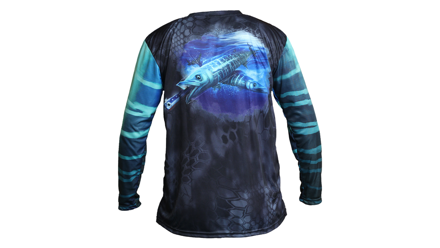 Matt's Fishing Adventures long sleeve Dri-Fit Black Kryptek Wahoo