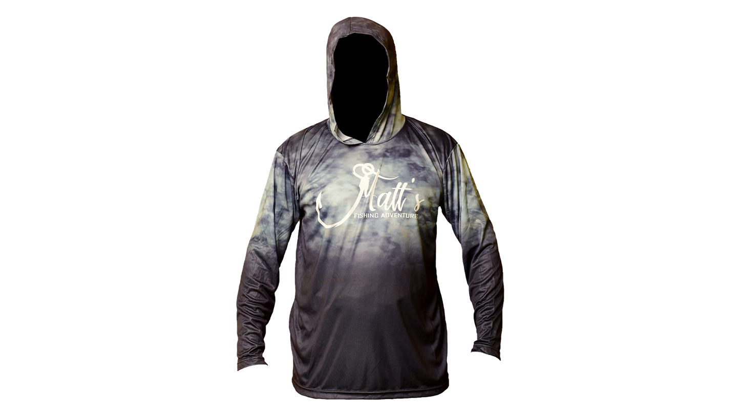 Matt's Fishing Adventures Dri-Fit Hoodie Black Fade King Mackerel