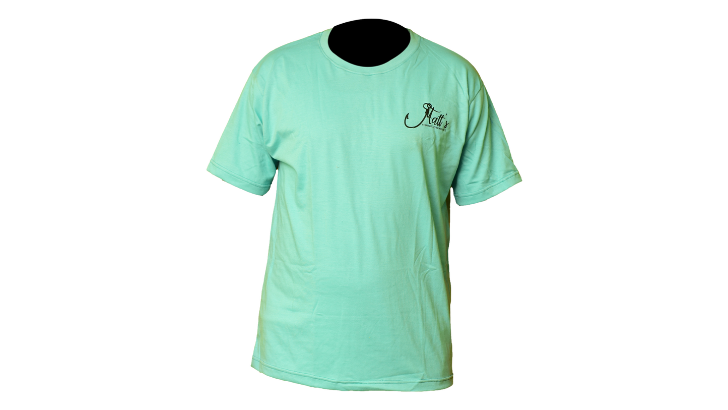 Matt's Fishing Adventures Cotton T-Shirt Mint Redfish Tail