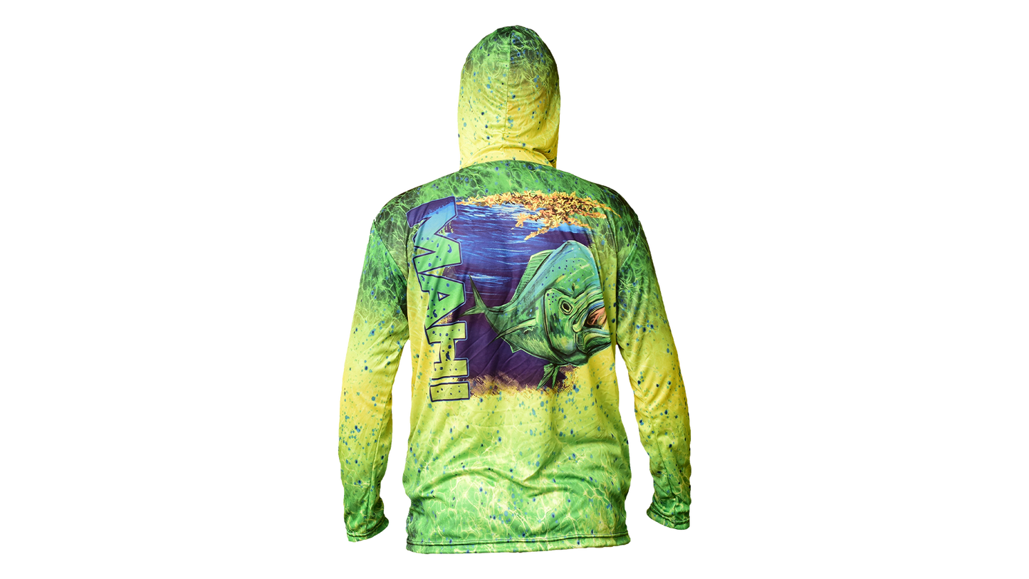 Matt's Fishing Adventures Dri-Fit Hoodie Green Mahi