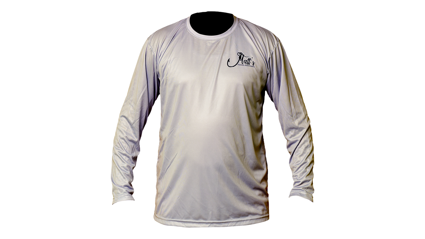 Matt's Fishing Adventures long sleeve Dri-Fit Grey Texas Marsh