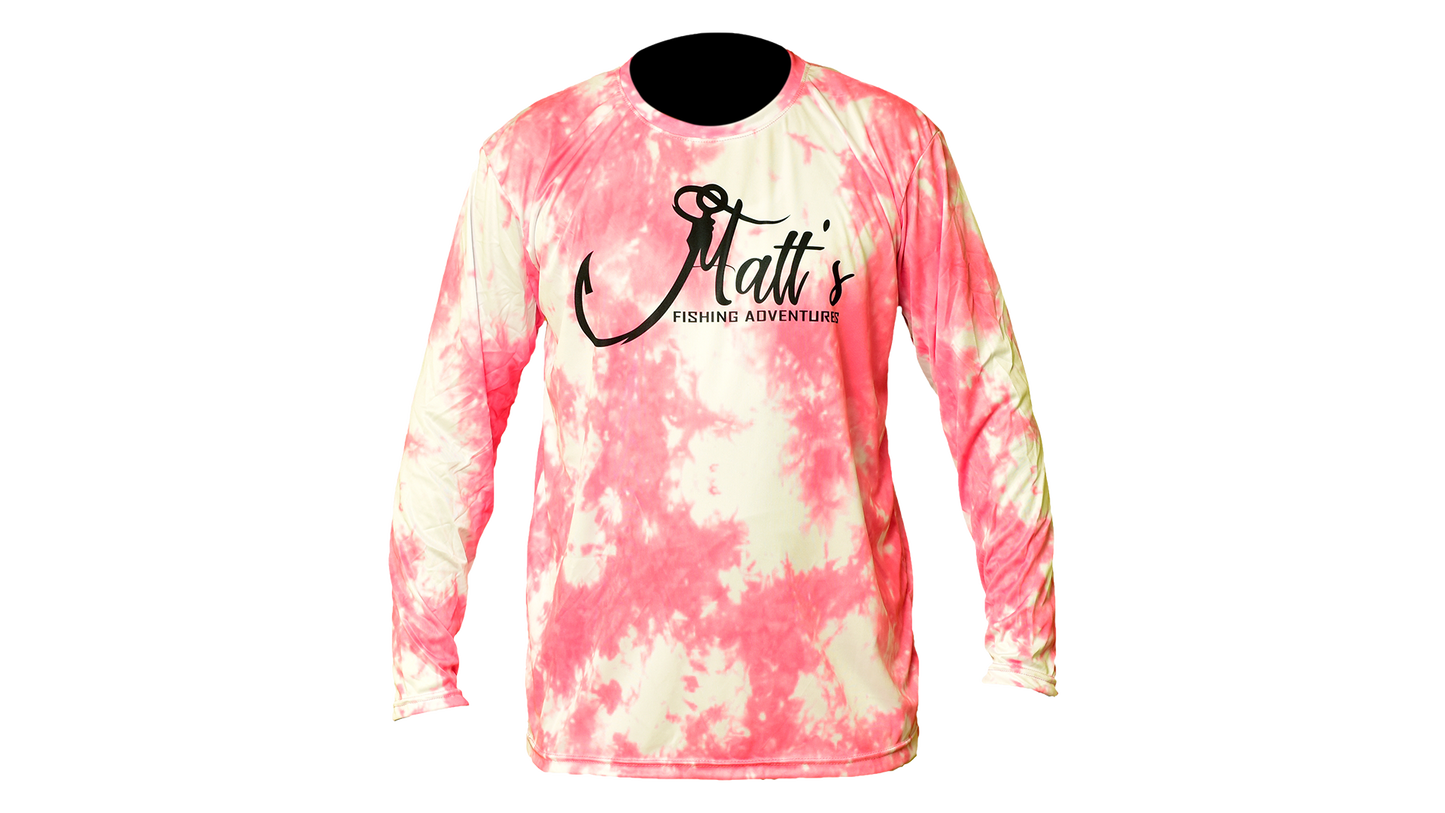 Matt's Fishing Adventures long sleeve Dri-Fit Pink Tie Dye Margarita Mahi