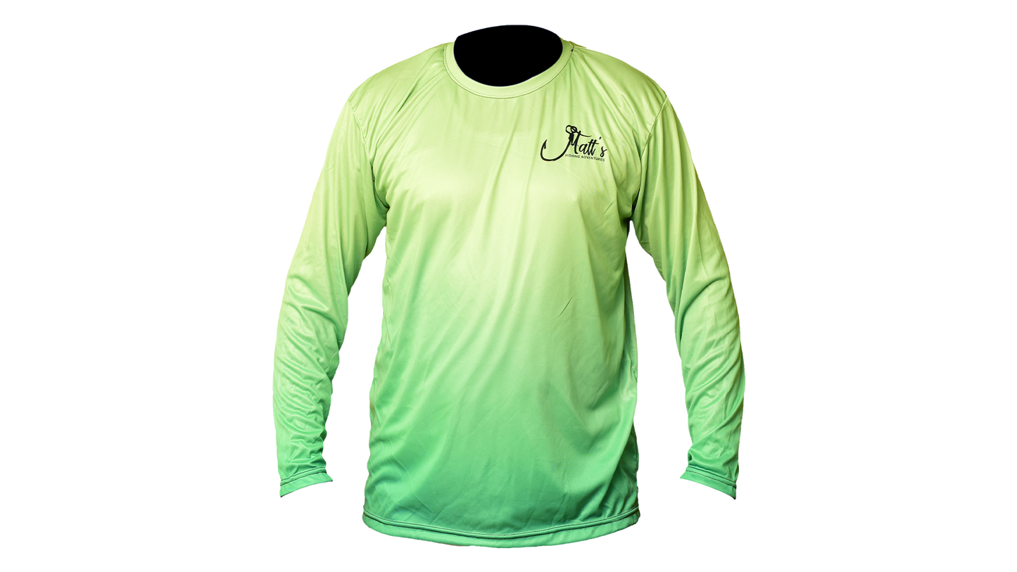 Matt's Fishing Adventures long sleeve Dri-Fit Lime Green Mahi Margarita