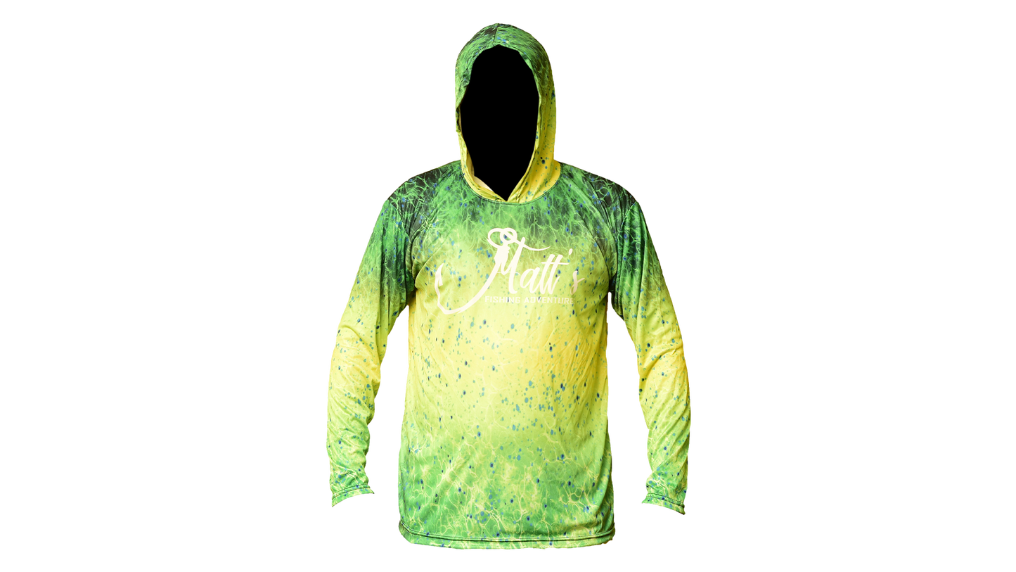 Matt's Fishing Adventures Dri-Fit Hoodie Green Mahi
