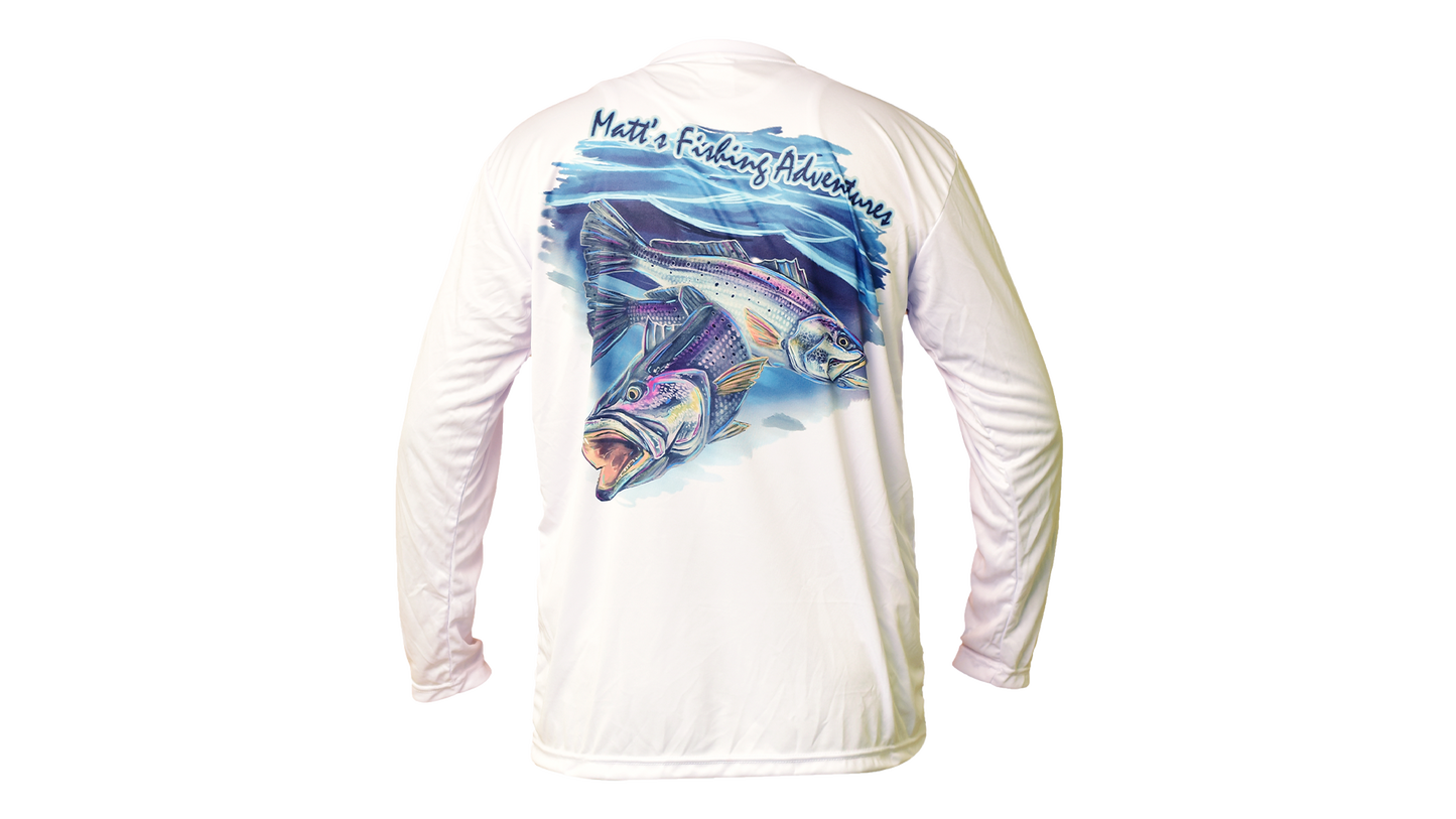 Matt's Fishing Adventures long sleeve Dri-Fit White MFA Trout