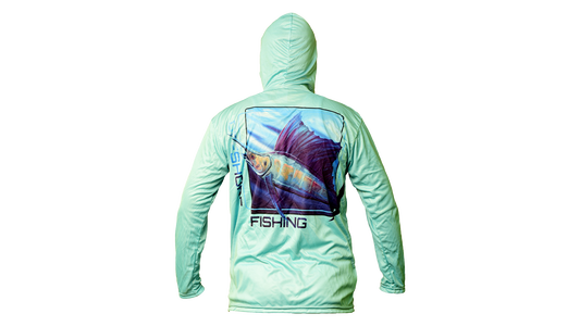Matt's Fishing Adventures Dri-Fit Hoodie Seafoam Green Sailfish