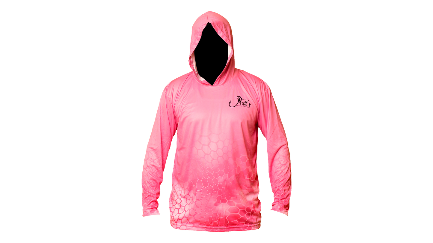 Matt's Fishing Adventures Dri-Fit Hoodie Pink Kryptek Women's Redfish Tail