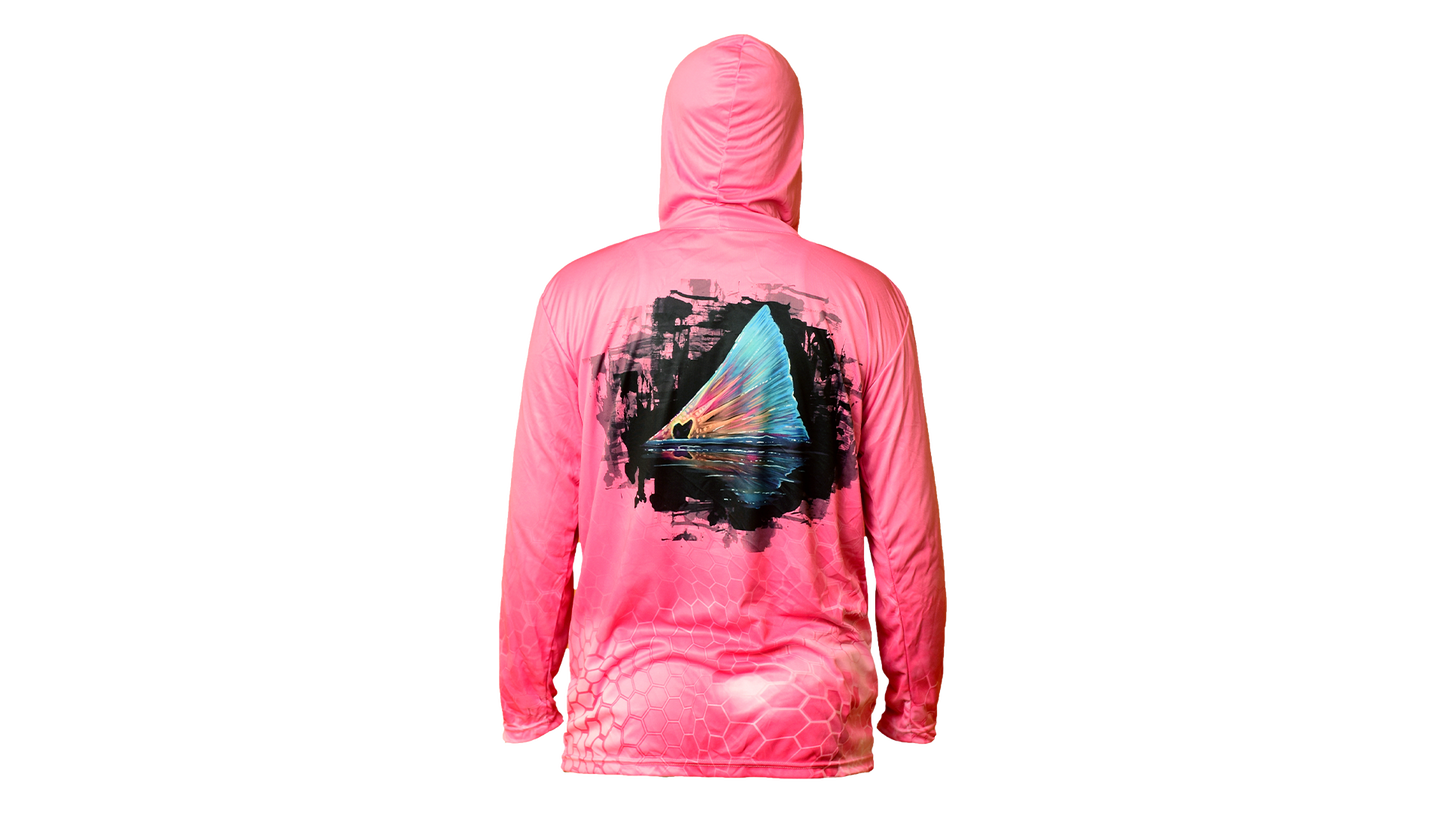 Matt's Fishing Adventures Dri-Fit Hoodie Pink Kryptek Women's Redfish Tail