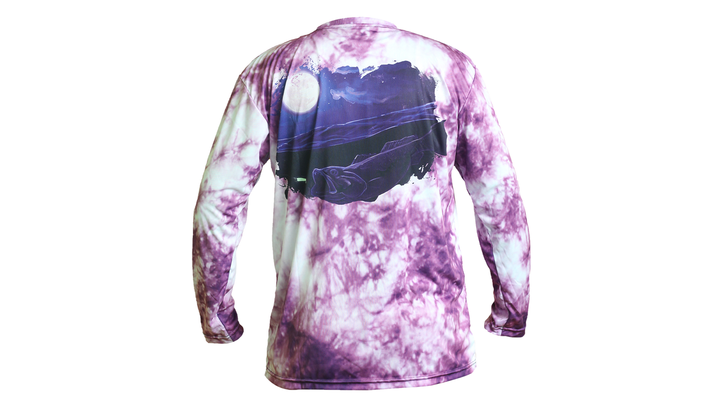 Matt's Fishing Adventures long sleeve Dri-Fit Tie Dye Night Sky Trout