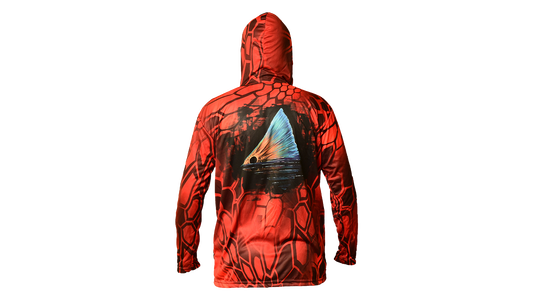 Matt's Fishing Adventures Dri-Fit Hoodie Red Kryptek Redfish Tail