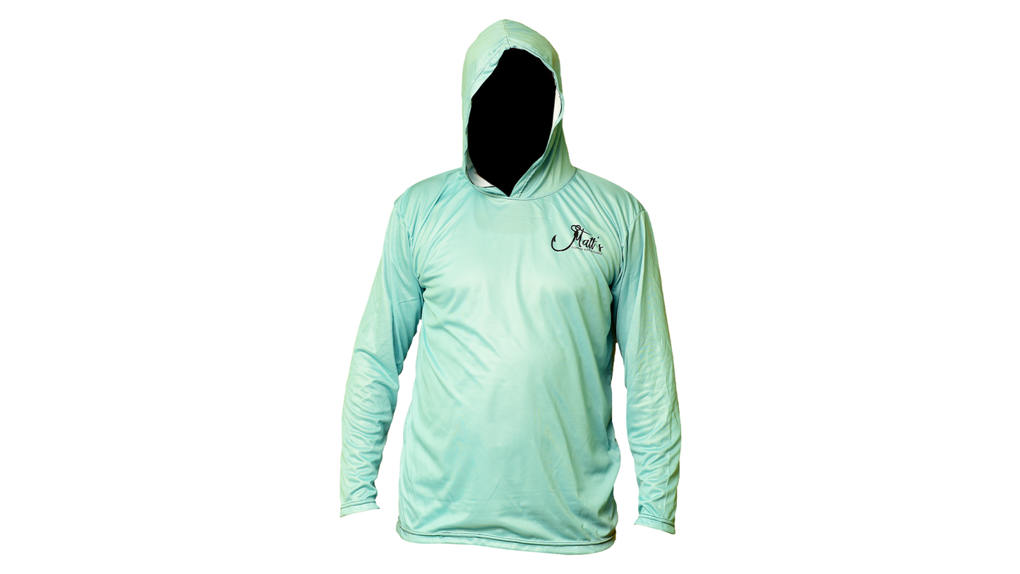 Matt's Fishing Adventures Dri-Fit Hoodie Seafoam Green Texas Slam