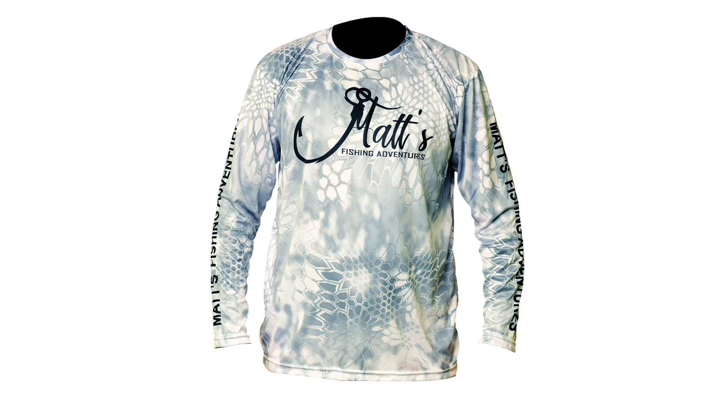 Matt's Fishing Adventures long sleeve Dri-Fit White Kryptek Sailfish