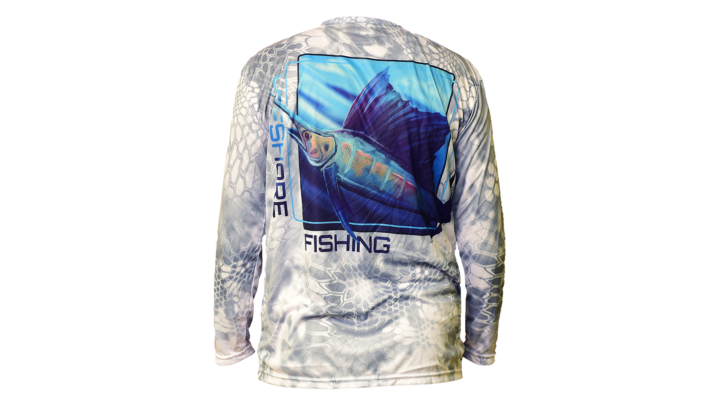 Matt's Fishing Adventures long sleeve Dri-Fit White Kryptek Sailfish