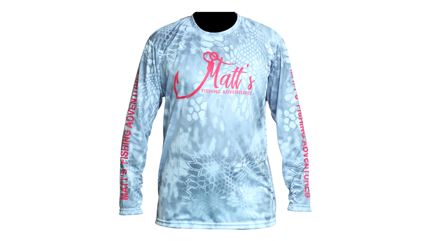 Matt's Fishing Adventures long sleeve Dri-Fit White Kryptek Women's Redfish