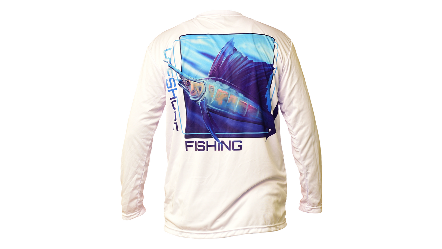 Matt's Fishing Adventures long sleeve Dri-Fit White Sailfish