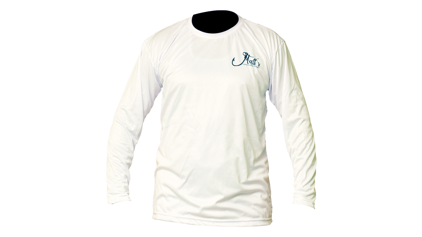 Matt's Fishing Adventures long sleeve Dri-Fit White Sailfish