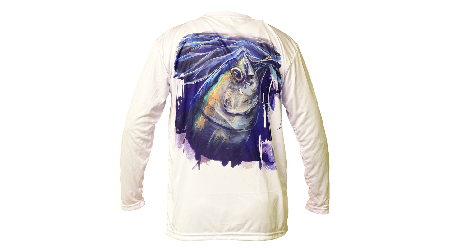 Matt's Fishing Adventures long sleeve Dri-Fit White Yellowfin Tuna