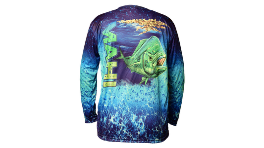 Matt's Fishing Adventures long sleeve Dri-Fit Blue Mahi