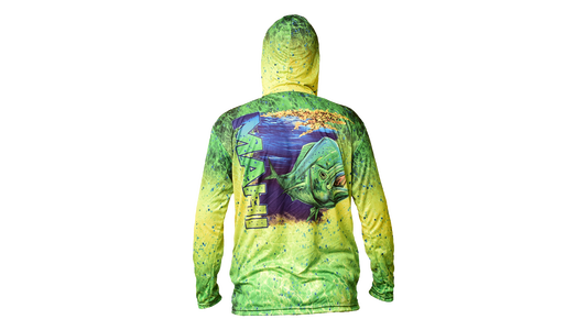 Matt's Fishing Adventures Dri-Fit Hoodie Green Mahi