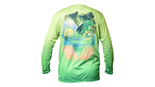 Matt's Fishing Adventures long sleeve Dri-Fit Lime Green Mahi Margarita