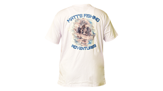 Matt's Fishing Adventures Cotton T-Shirt White MFA Flounder
