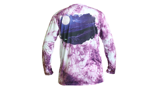 Matt's Fishing Adventures long sleeve Dri-Fit Tie Dye Night Sky Trout