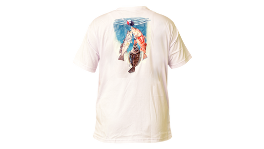 Matt's Fishing Adventures Cotton T-Shirt White Texas Slam