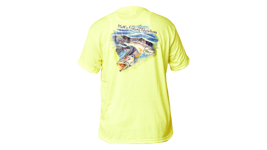 Matt's Fishing Adventures Cotton T-Shirt Yellow MFA Trout