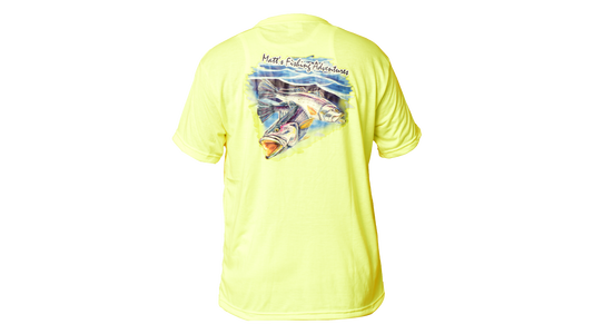 Matt's Fishing Adventures Cotton T-Shirt Yellow MFA Trout