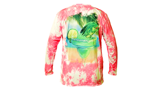 Matt's Fishing Adventures long sleeve Dri-Fit Pink Tie Dye Margarita Mahi