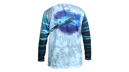 Matt's Fishing Adventures long sleeve Dri-Fit White Kryptek Wahoo