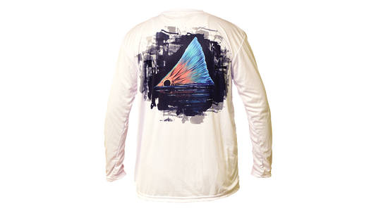 Matt's Fishing Adventures long sleeve Dri-Fit White Redfish Tail