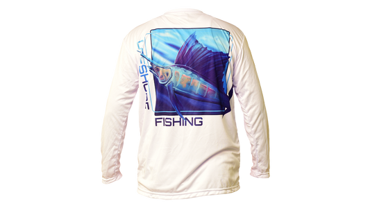 Matt's Fishing Adventures long sleeve Dri-Fit White Sailfish