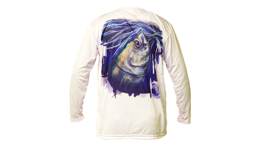 Matt's Fishing Adventures long sleeve Dri-Fit White Yellowfin Tuna